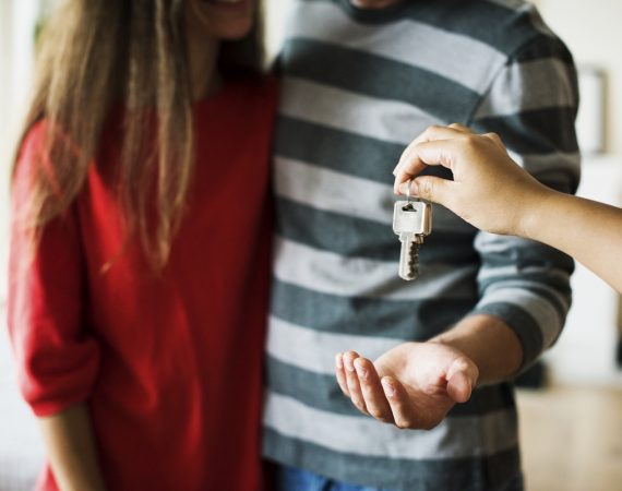 first home buyers accepting keys to property