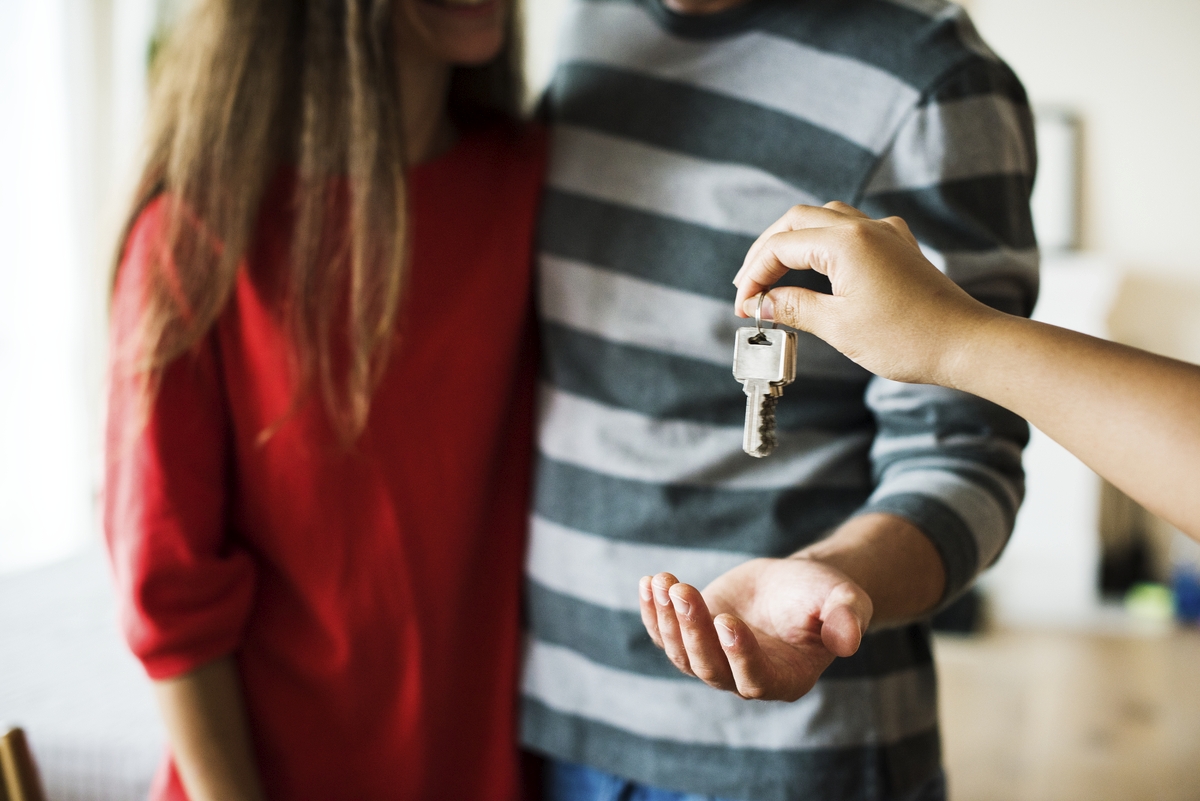 first home buyers accepting keys to property